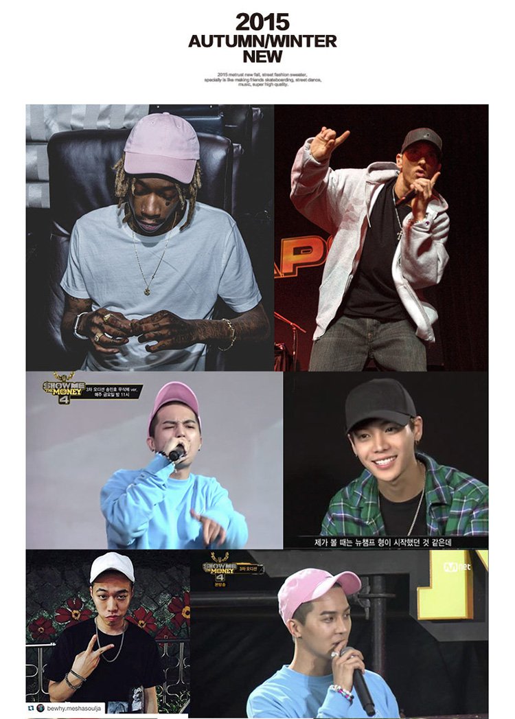 hiphop纯色鸭舌帽