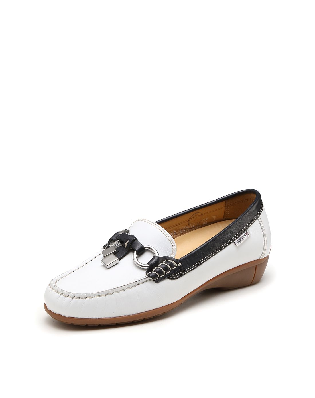 马飞仕图mephisto男女鞋女款白色优质牛皮商务休闲单鞋ojkdorisda3am3