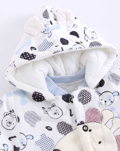 棉柔小衣套装专场冬季中性厚棉蓝色水晶绒卡通开档哈衣640103_唯品会