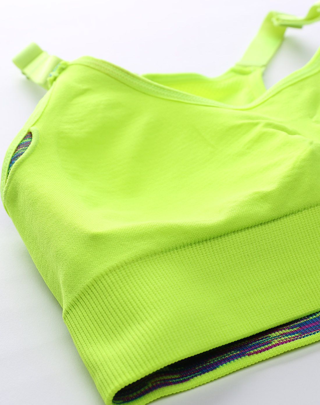 依蕾斯yileisi内衣专场荧光绿段染无钢圈健身瑜伽运动文胸背心wc2003