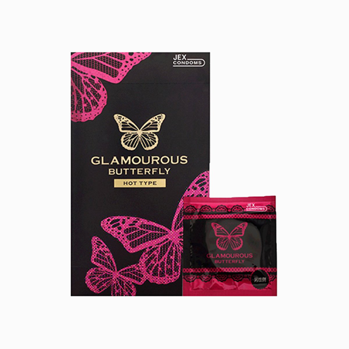 捷古斯jex魅力蝴蝶男士超薄型安全套12枚装 火热型套套 日本原装