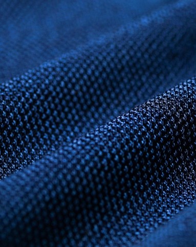 男士蓝色暗纹春款休闲t恤