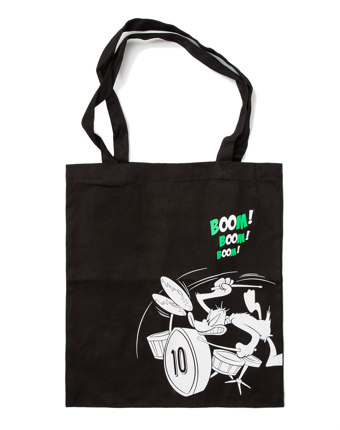 中性款黑色华纳兔八哥帆布环保袋