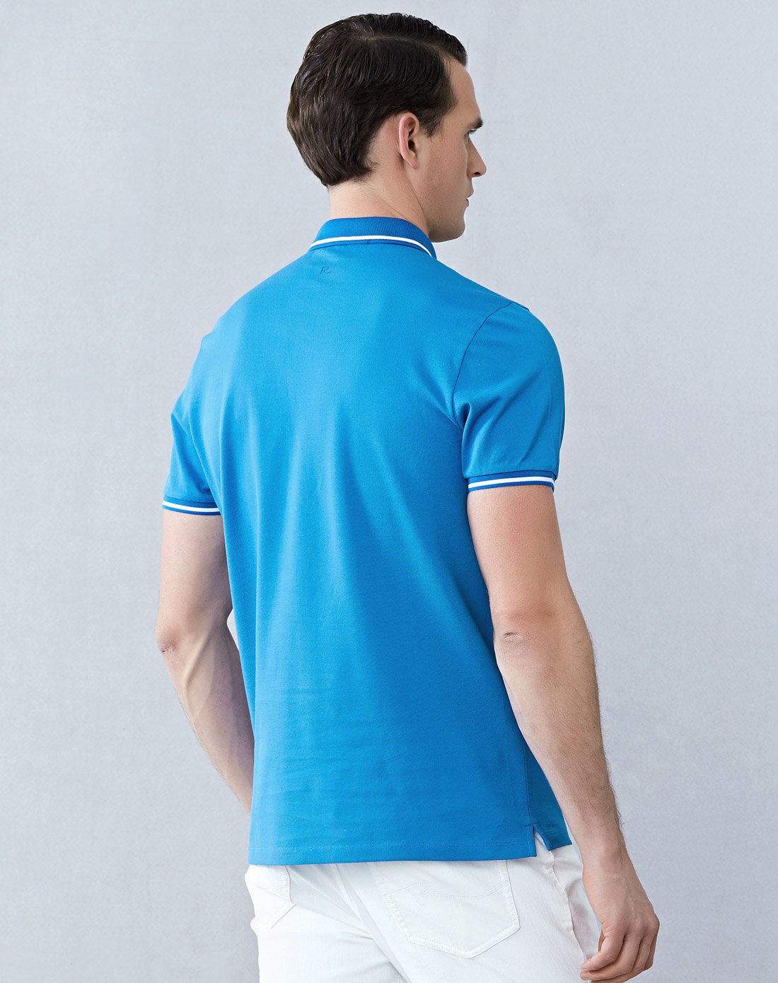 威可多红标修身版型纯棉天蓝色百搭polo衫vrw88263516_唯品会