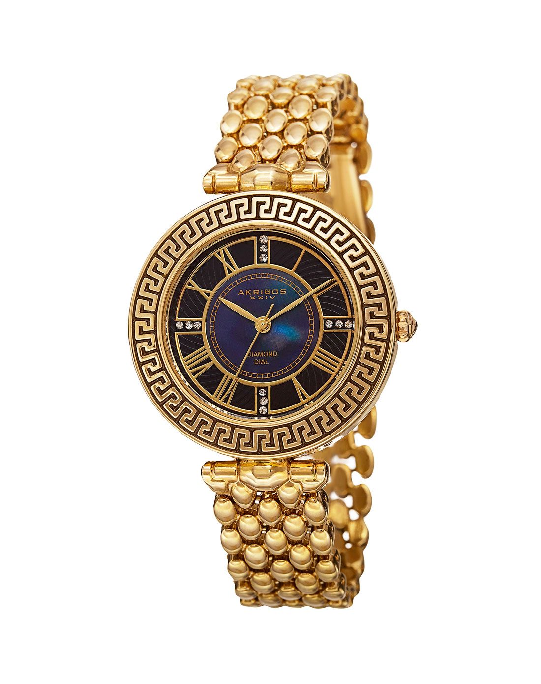 akribos xxiv女装石英钻石手表ak808yg