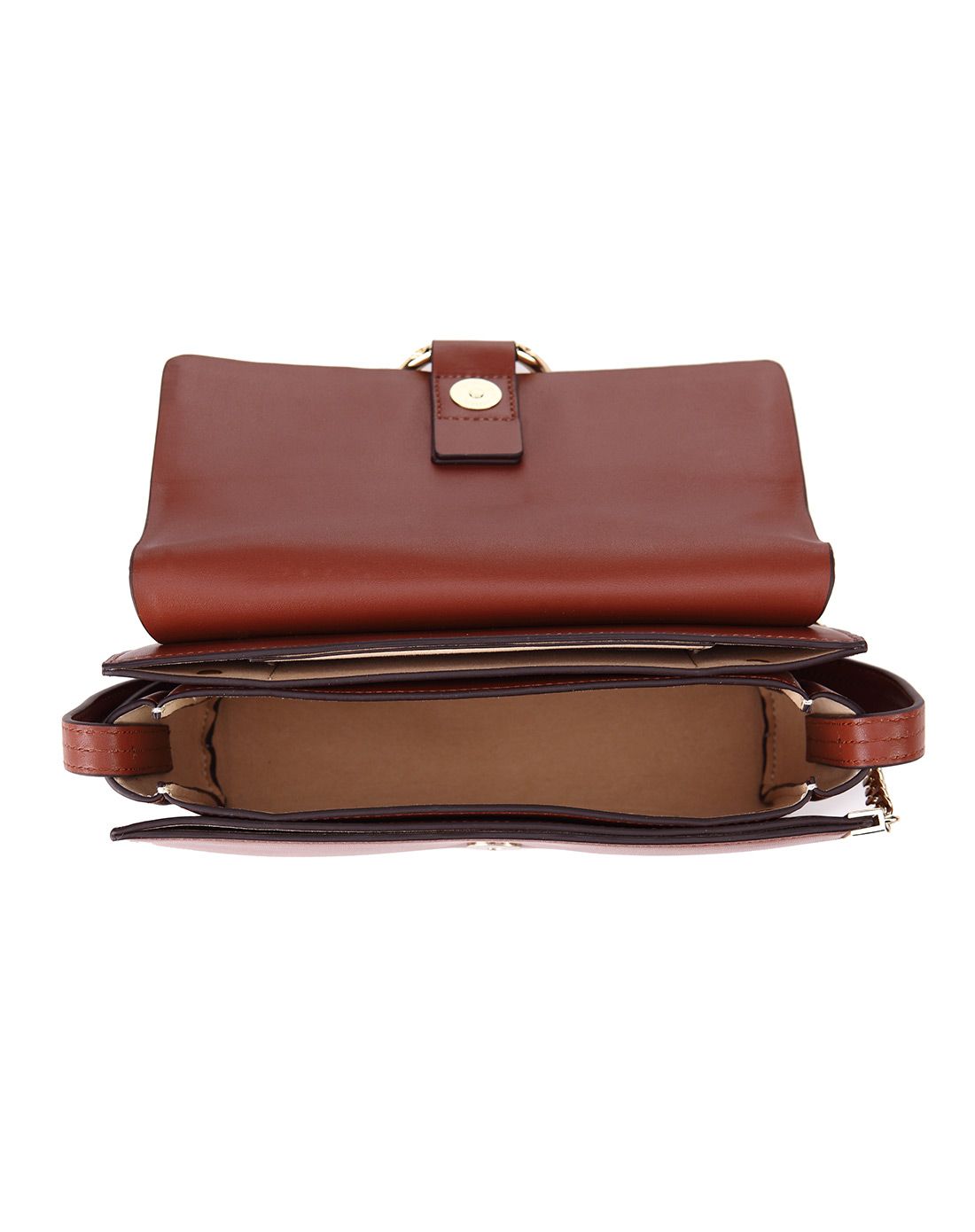 麦包包集团时尚2016年新品浪美咖啡色费仪大圆环斜挎包1610002901