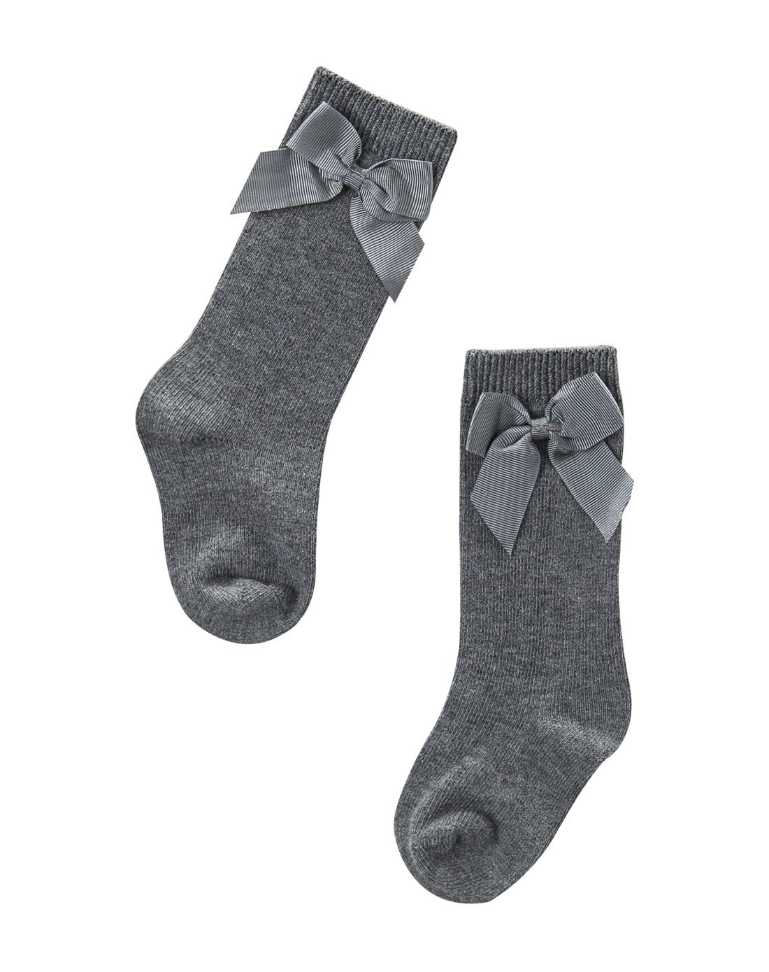 女宝宝深灰中筒袜