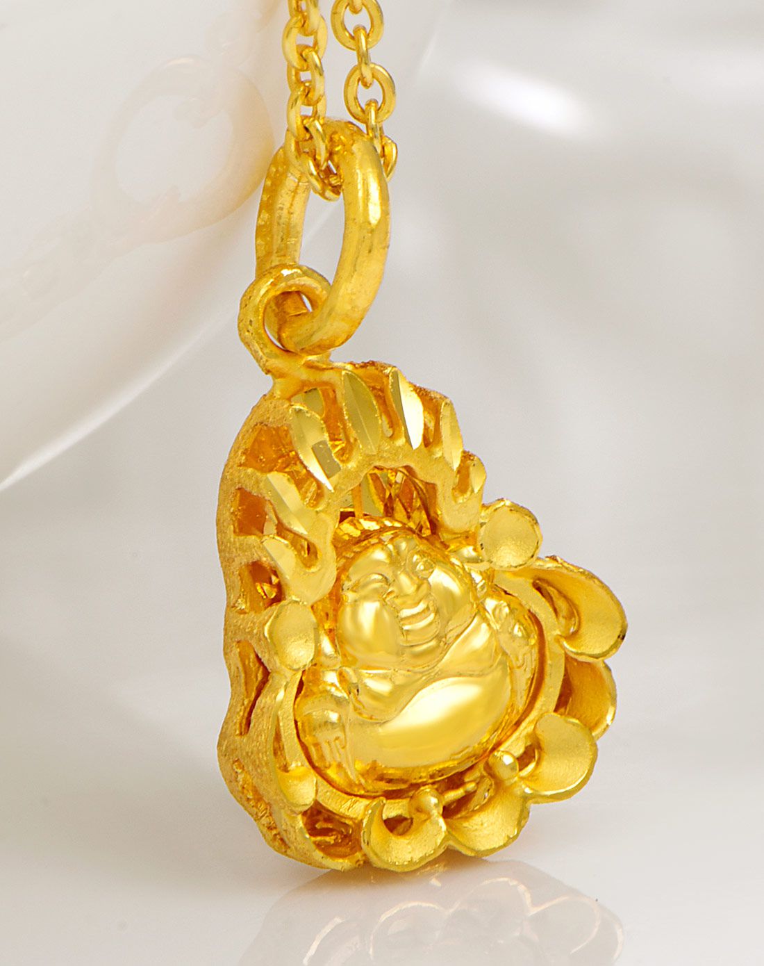 赛菲尔 新品火焰佛 足金999.9吊坠(计价)2.5g