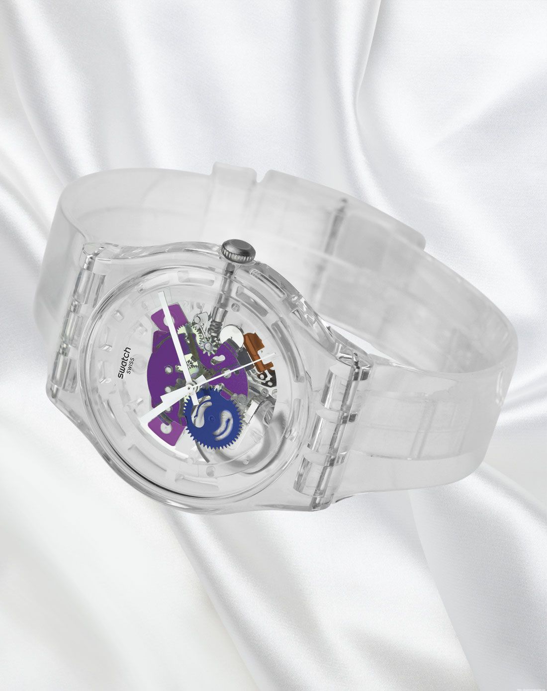 斯沃琪swatch透明色原创透视炫彩系列腕表suok111e_唯品会