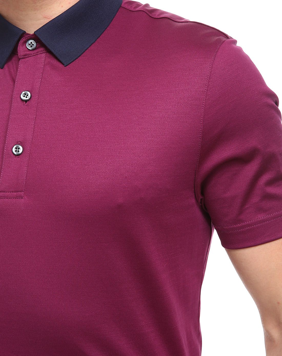 蚕丝棉轻薄柔软拼罗纹领百搭短袖t恤