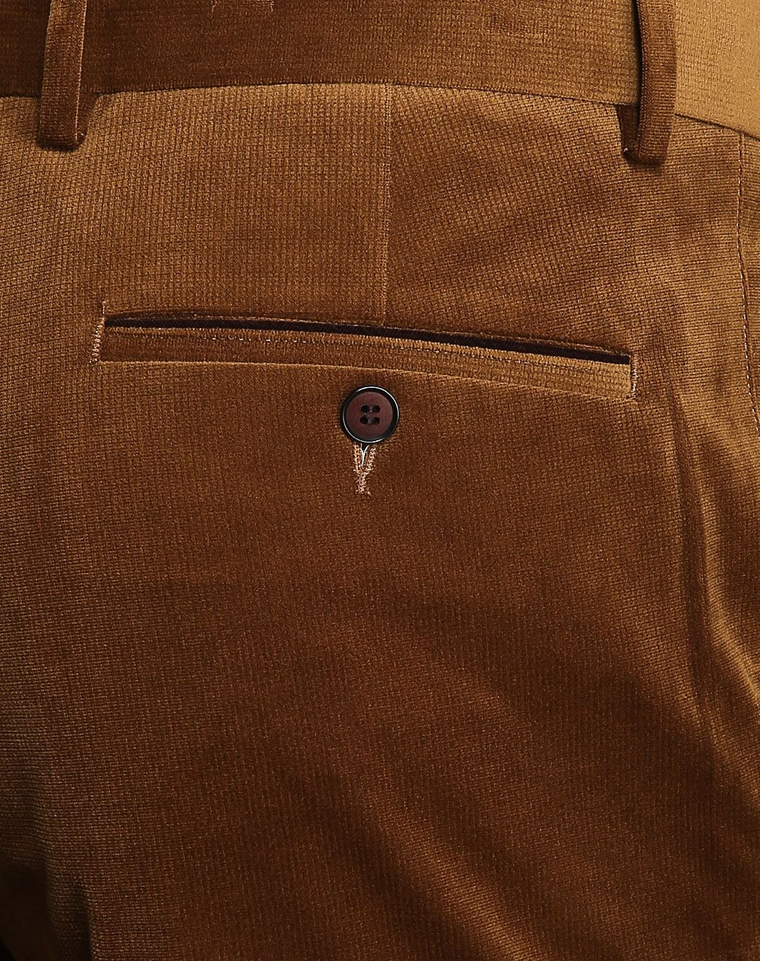 舒适绒面料保暖修身斜插袋休闲裤