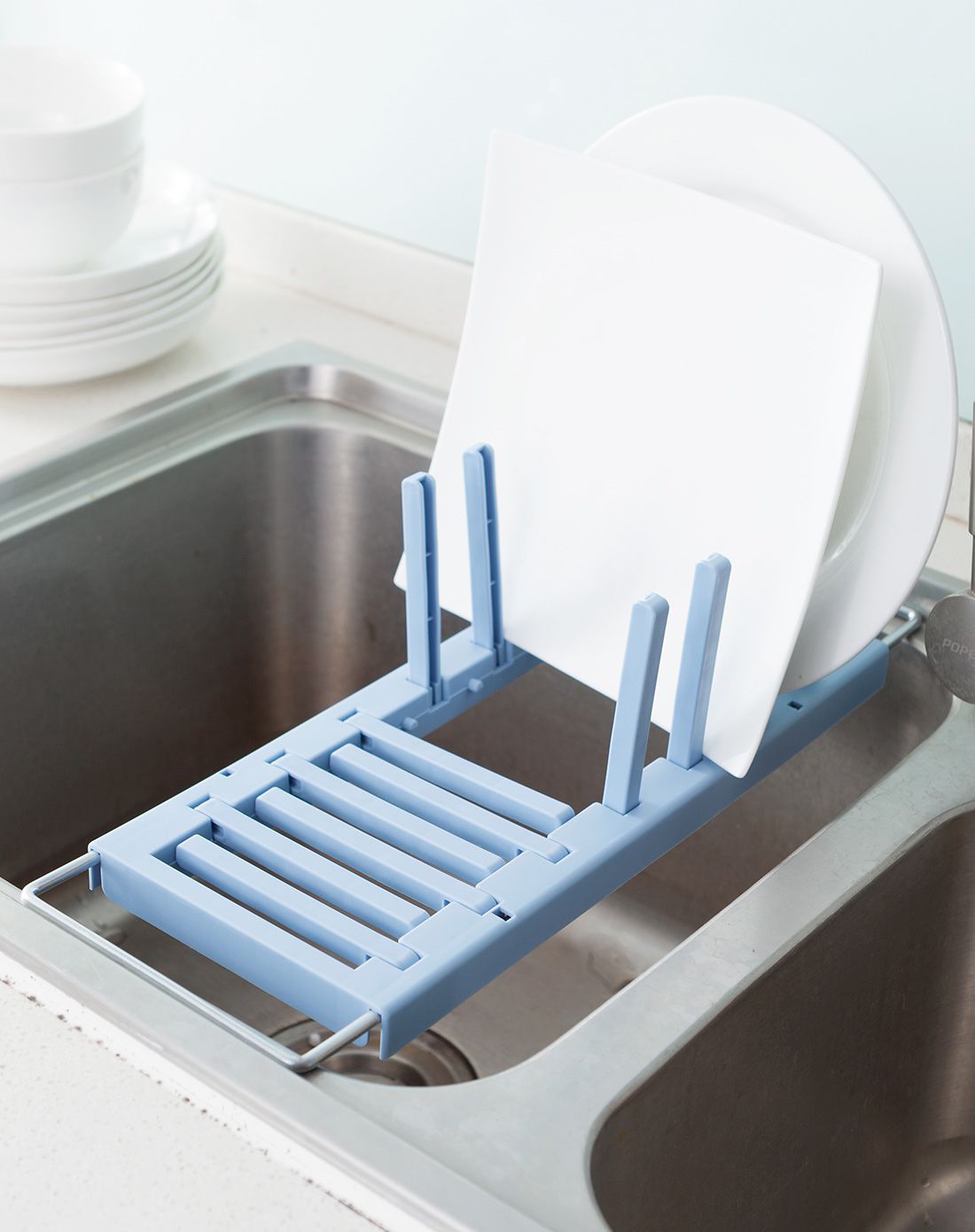 北欧款水槽可伸缩沥水架(多色可选)