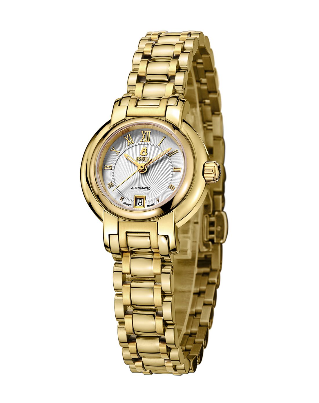 依波路 传奇系列奢华金日历机械女表