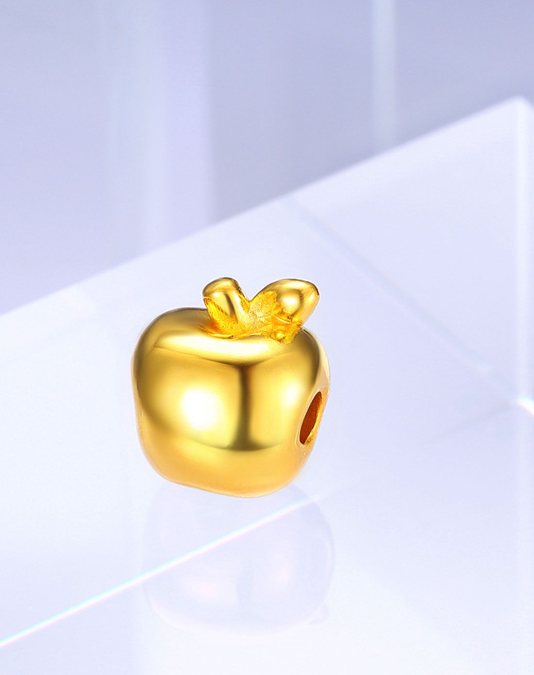 足金小苹果吊坠
