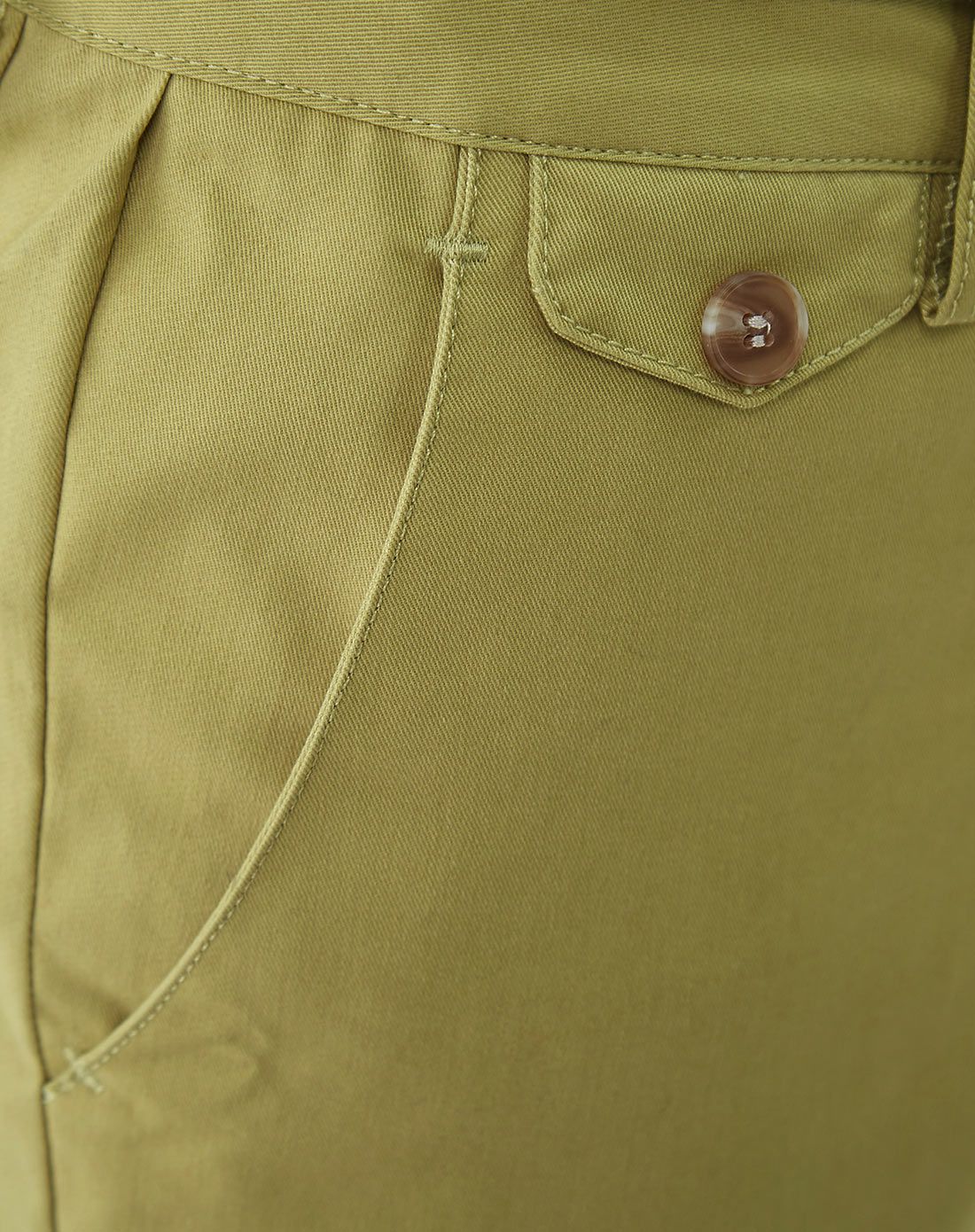 男款丛林绿基本合体休闲长裤