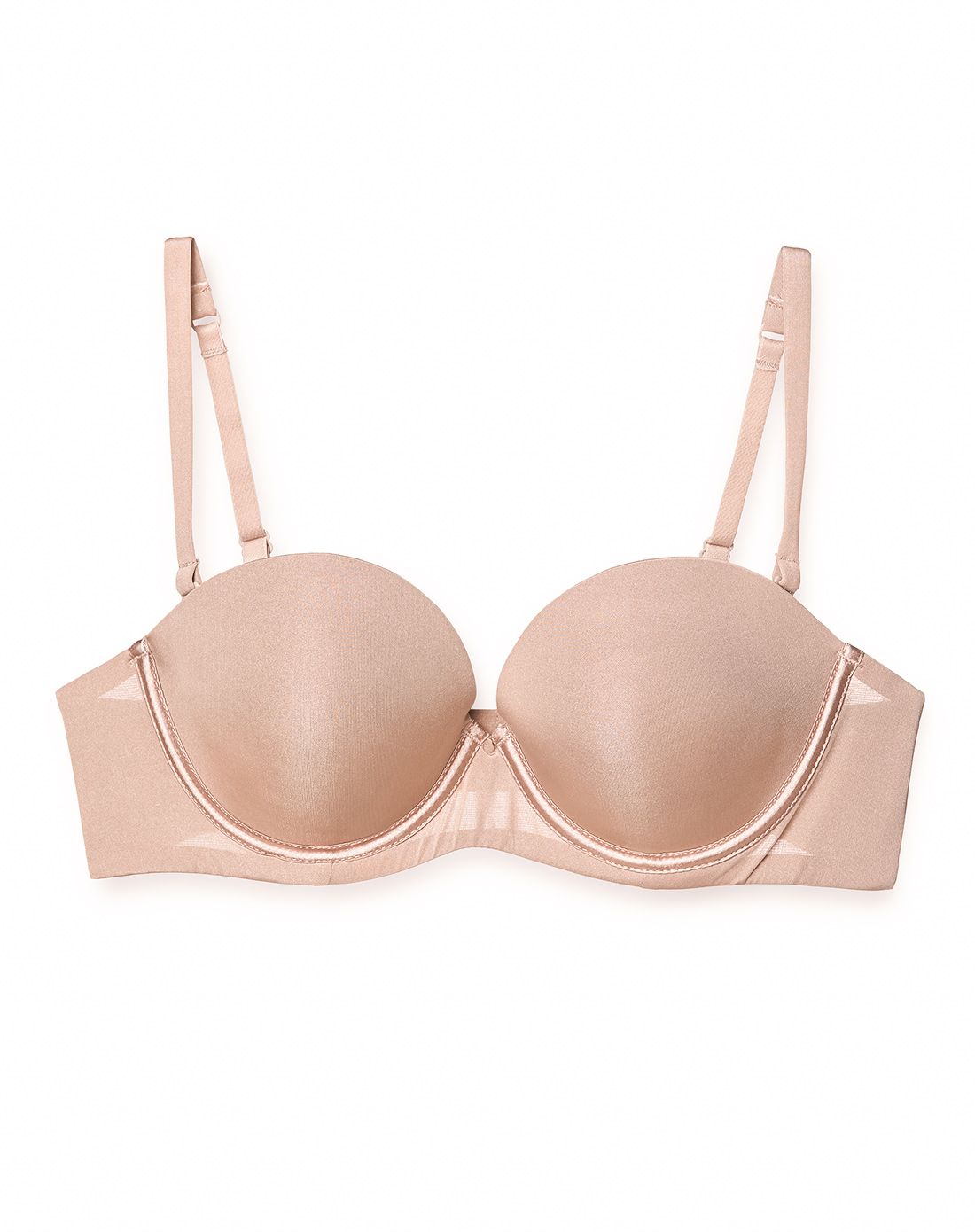 肉色1/2杯光面纯色薄模杯围文胸