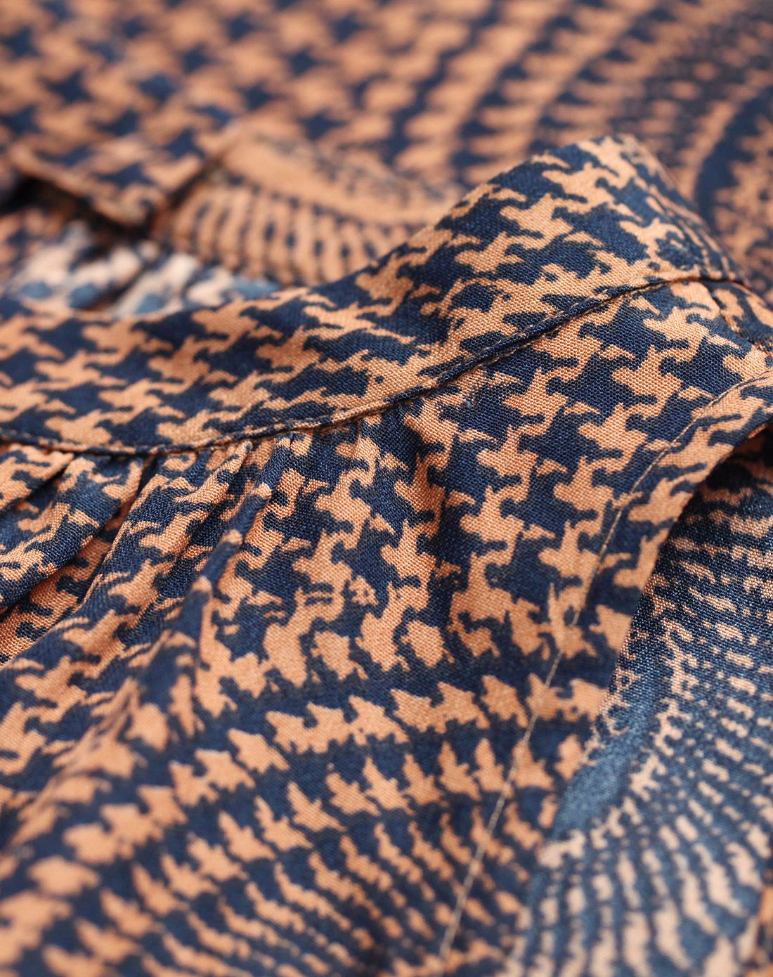 千鸟格印花无袖衬衫