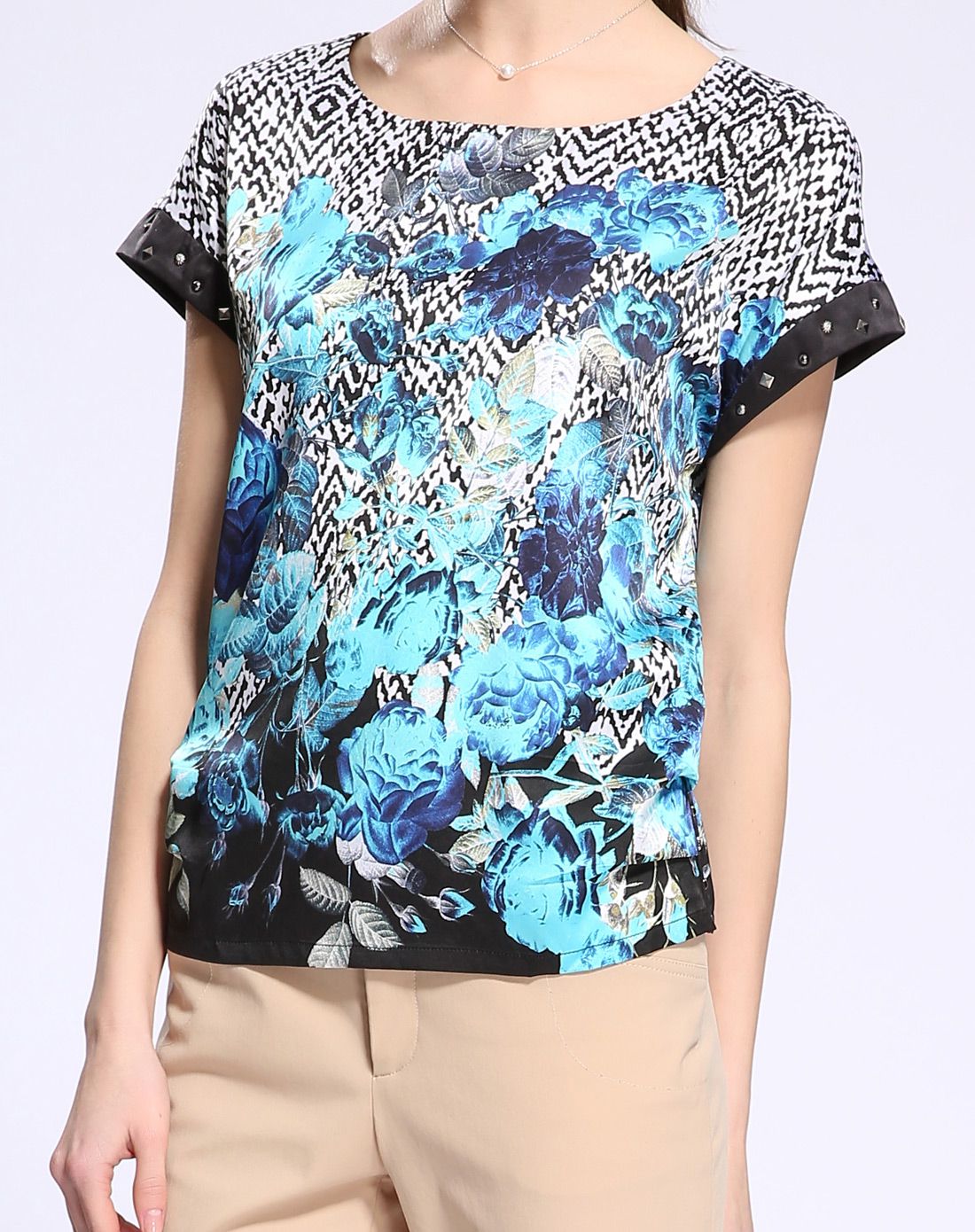 天山tianshan真丝真丝弹力缎上衣lt21hm10t521_唯品会