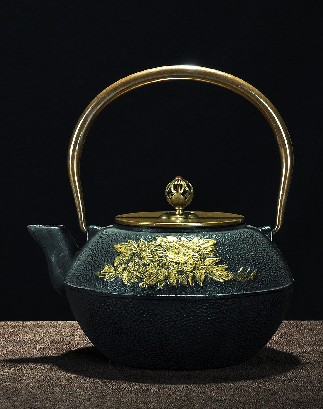 牡丹金煮水铁壶1100ml