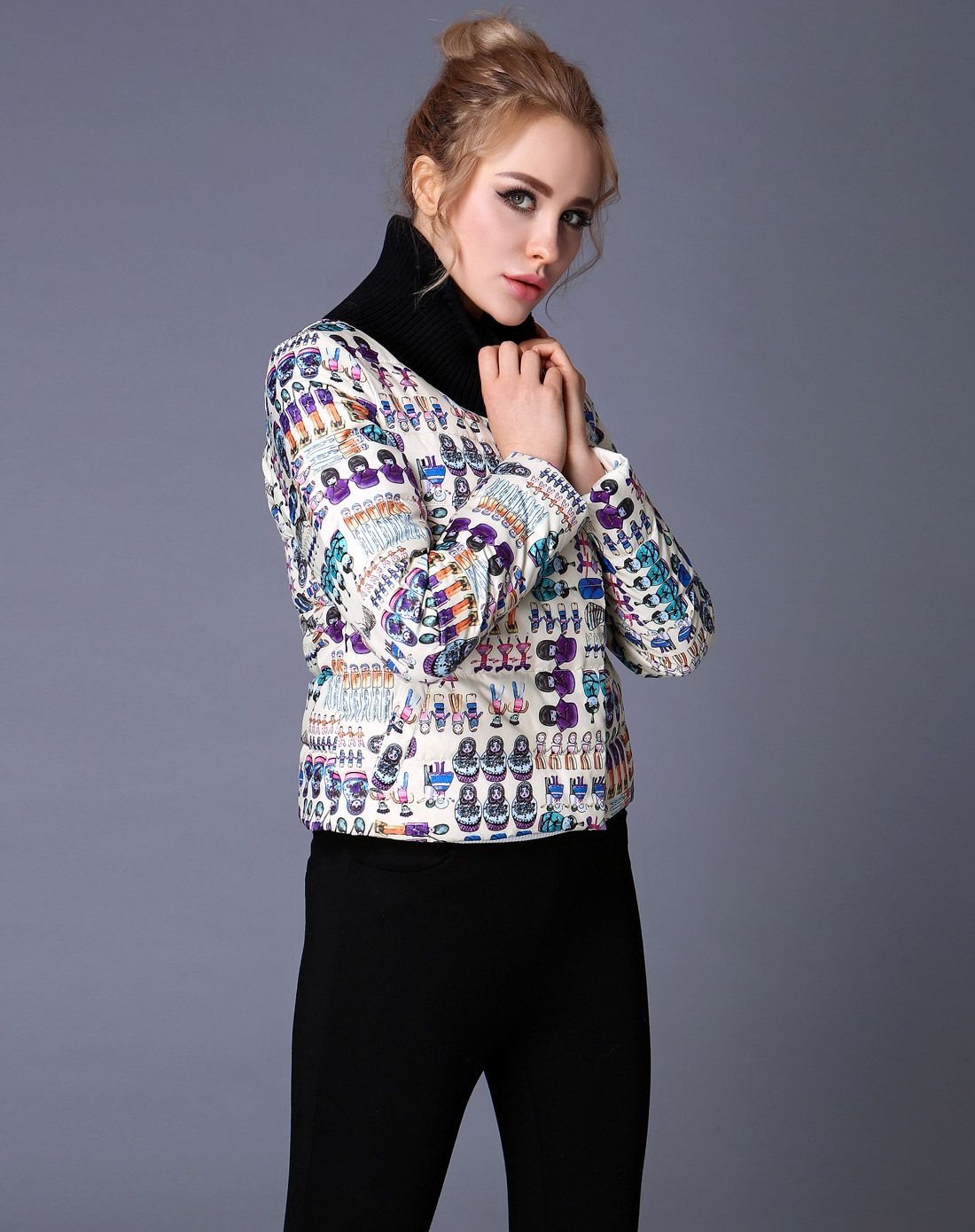 gustavo arango女款花色羽绒服3g59a622299_唯品会