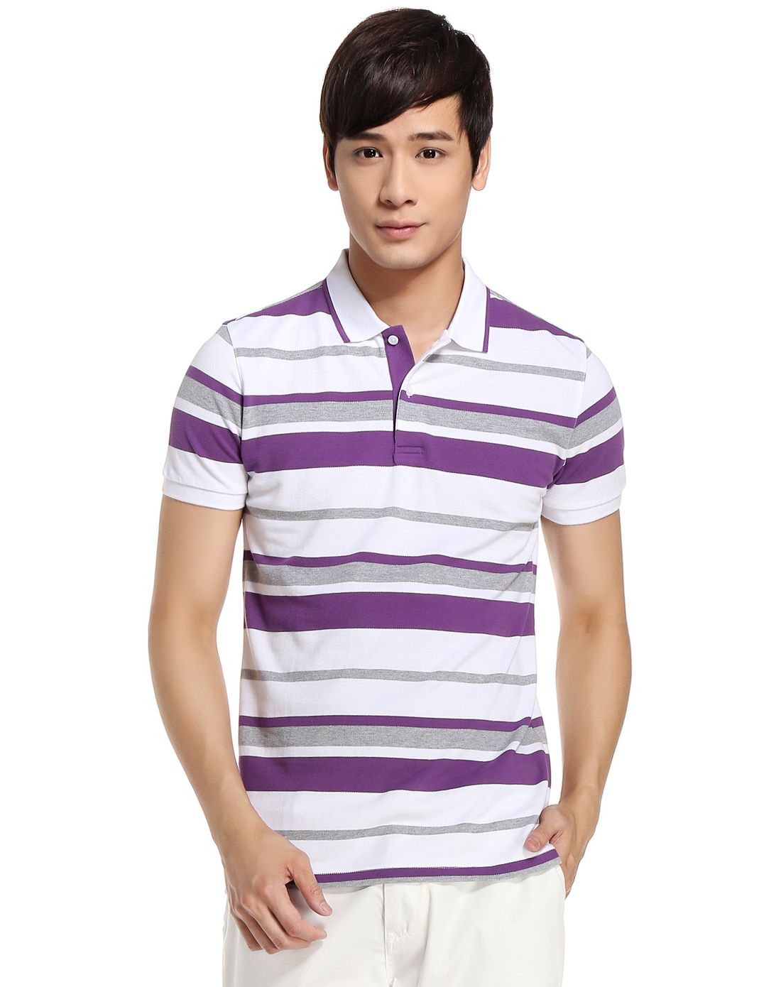 简约时尚个性全棉短袖polo衫