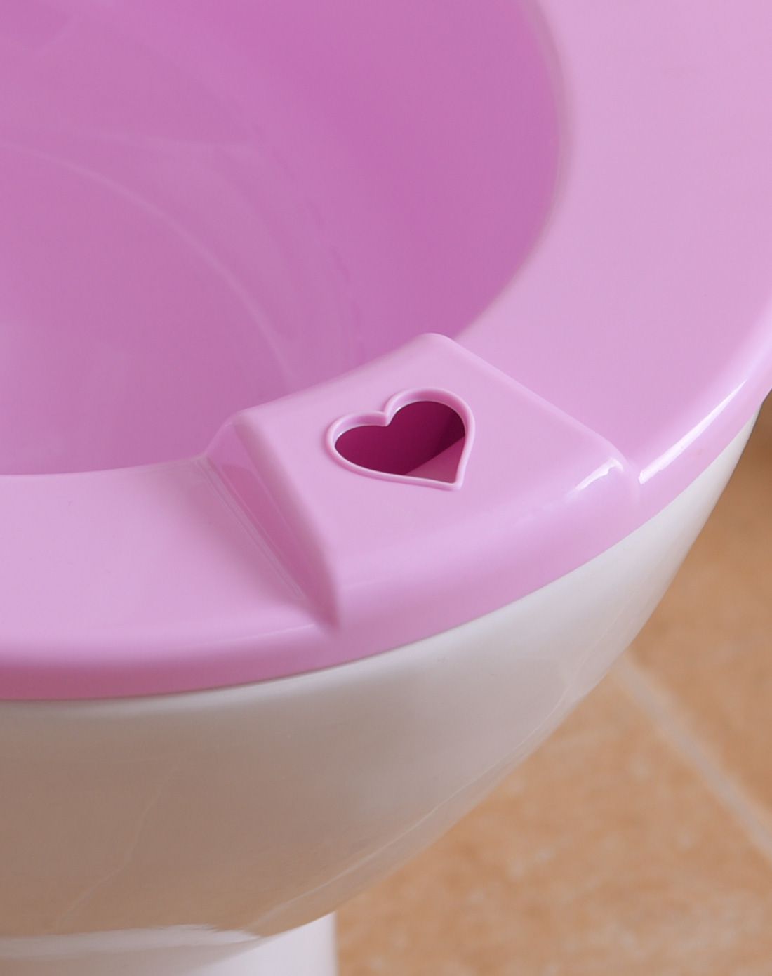 爱心形免蹲洁身坐浴盆(紫色)