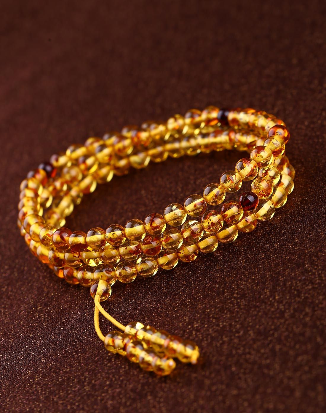 花花世界花珀108佛珠链附证书