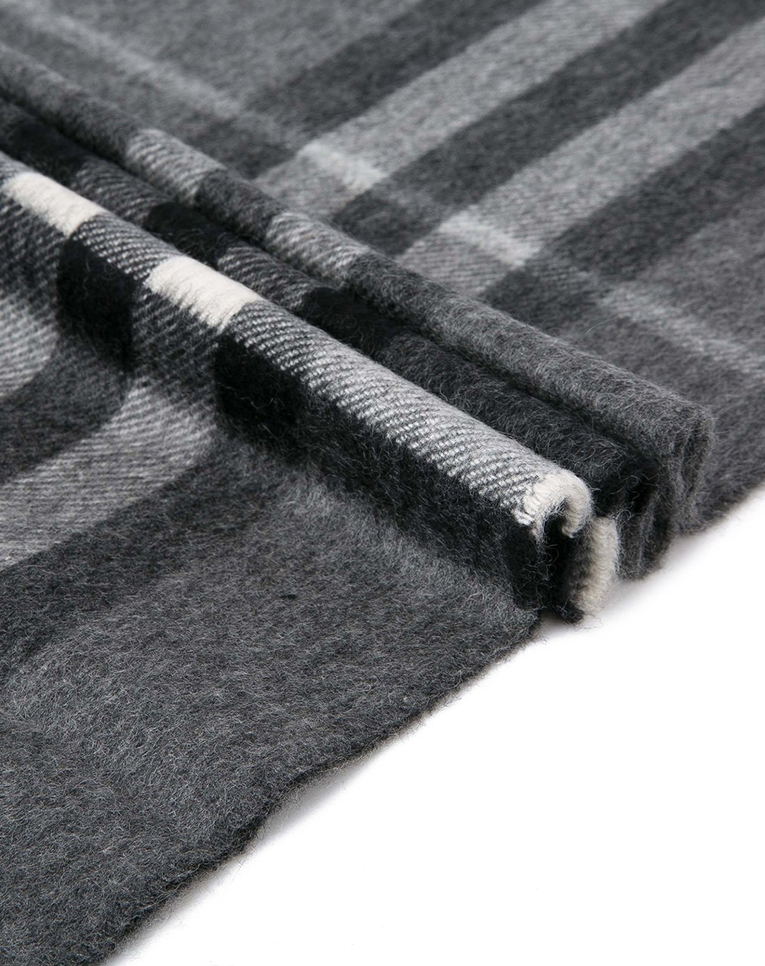 burberry 巴宝莉 中性灰色格纹羊绒围巾