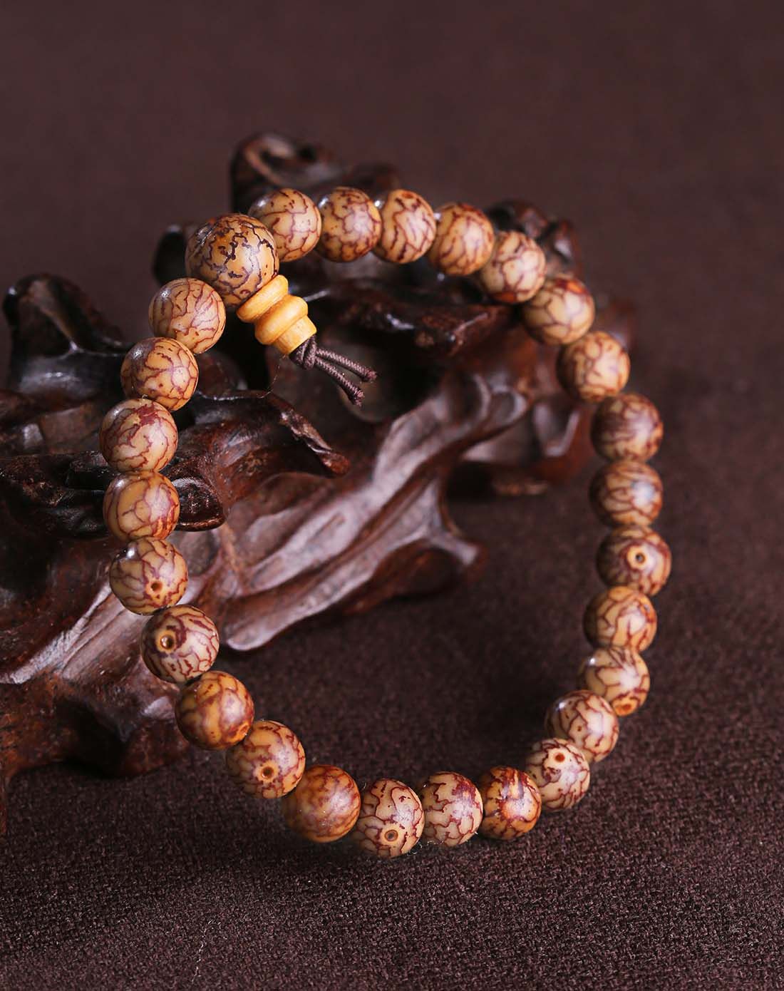 原色小银线菩提子手链