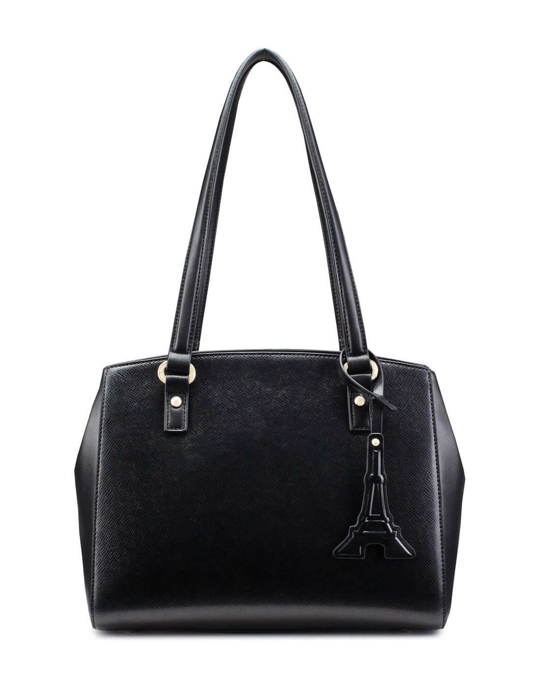 女性优雅黑欧美时尚埃菲尔系列手提包