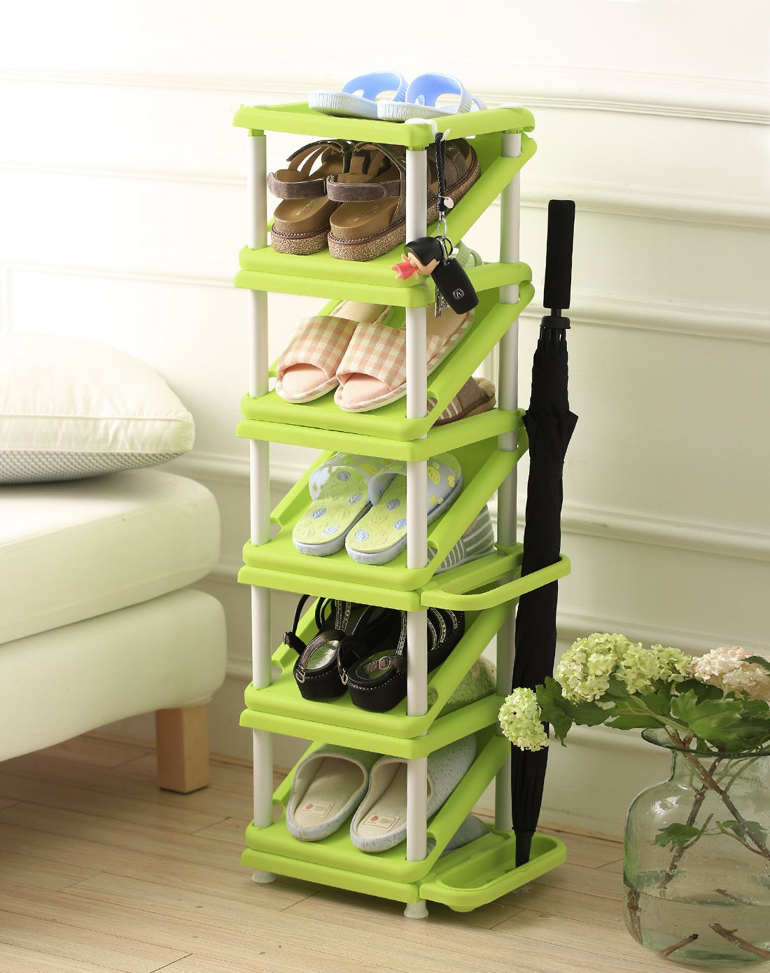 多功能折叠双面鞋架(多色可选)