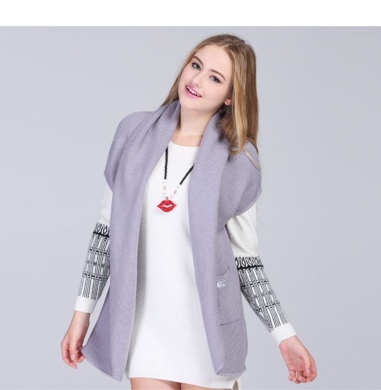 商品参数 detail 品牌名称: vec 商品名称: vec 经典羊毛披肩针织衫外