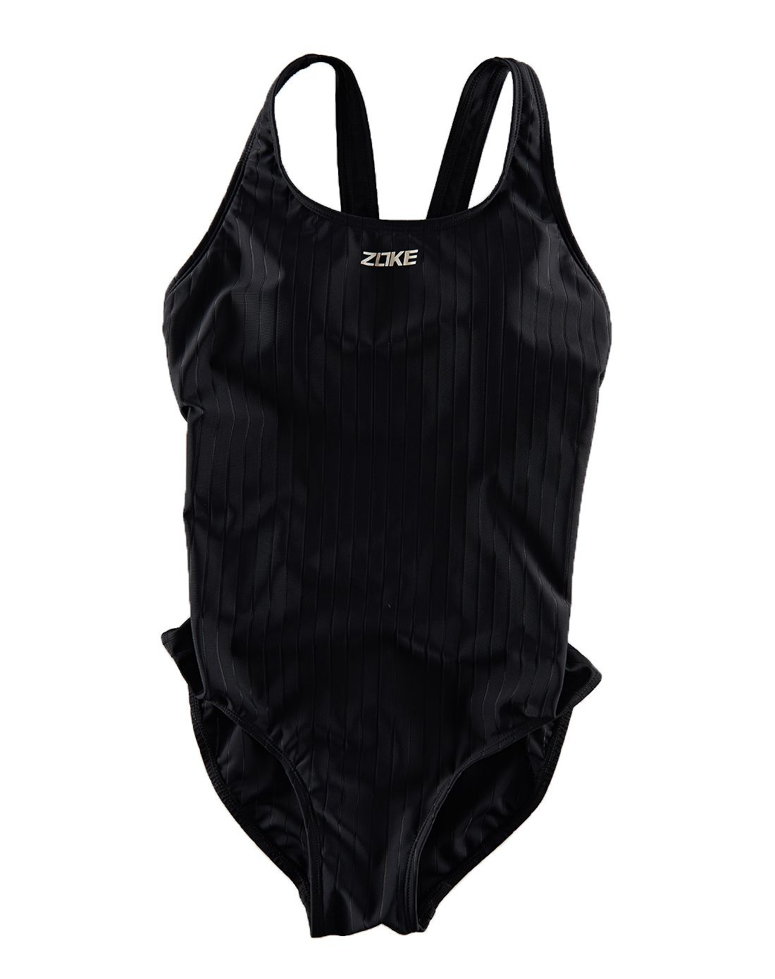 女士保守显瘦优雅带黑色连体三角泳衣送泳帽套装