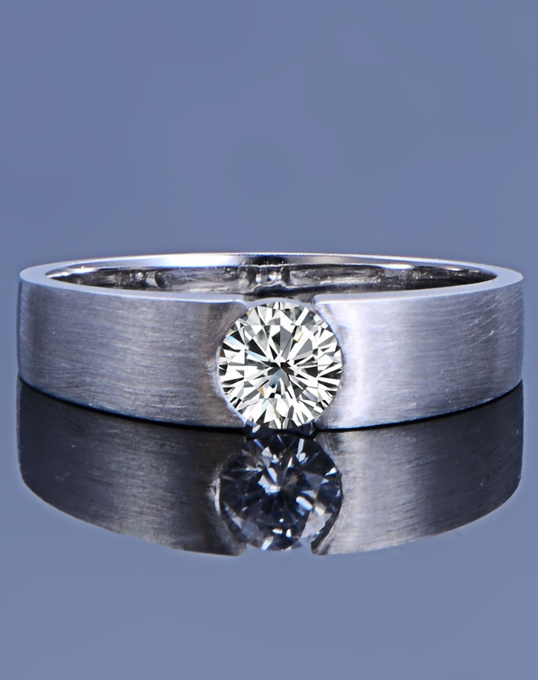 白18k金钻石男戒