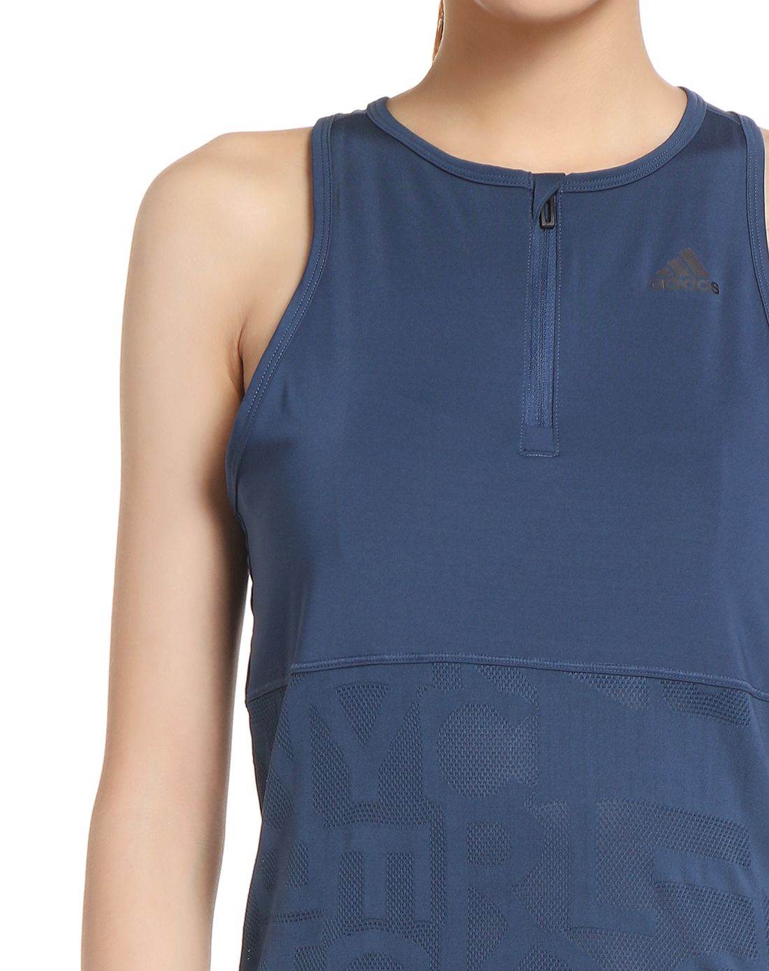 速干吸汗 女款蓝色运动背心