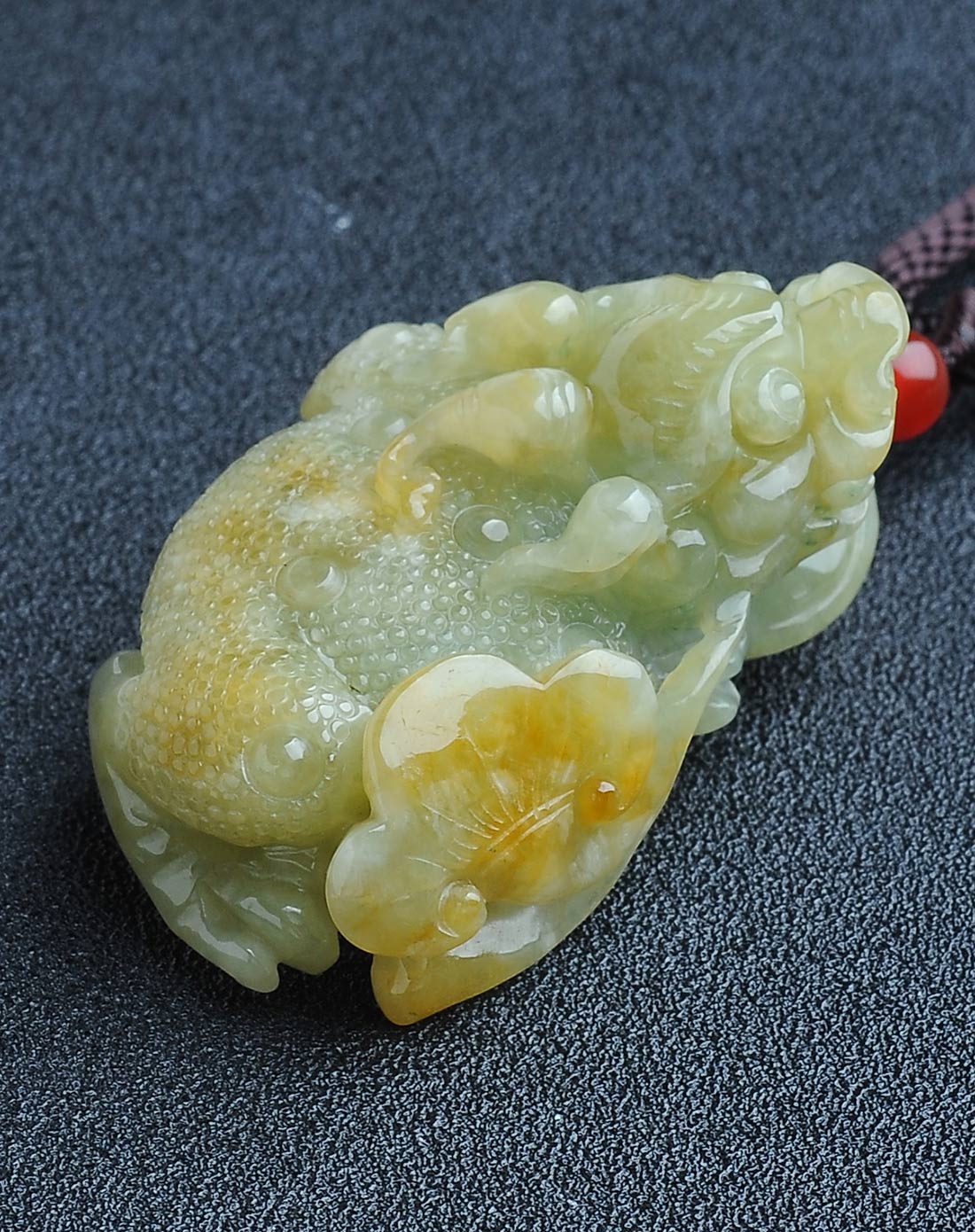 亿珍阁玉石专场天然翡翠三脚金蟾吊坠(附证书)ddls3817_唯品会