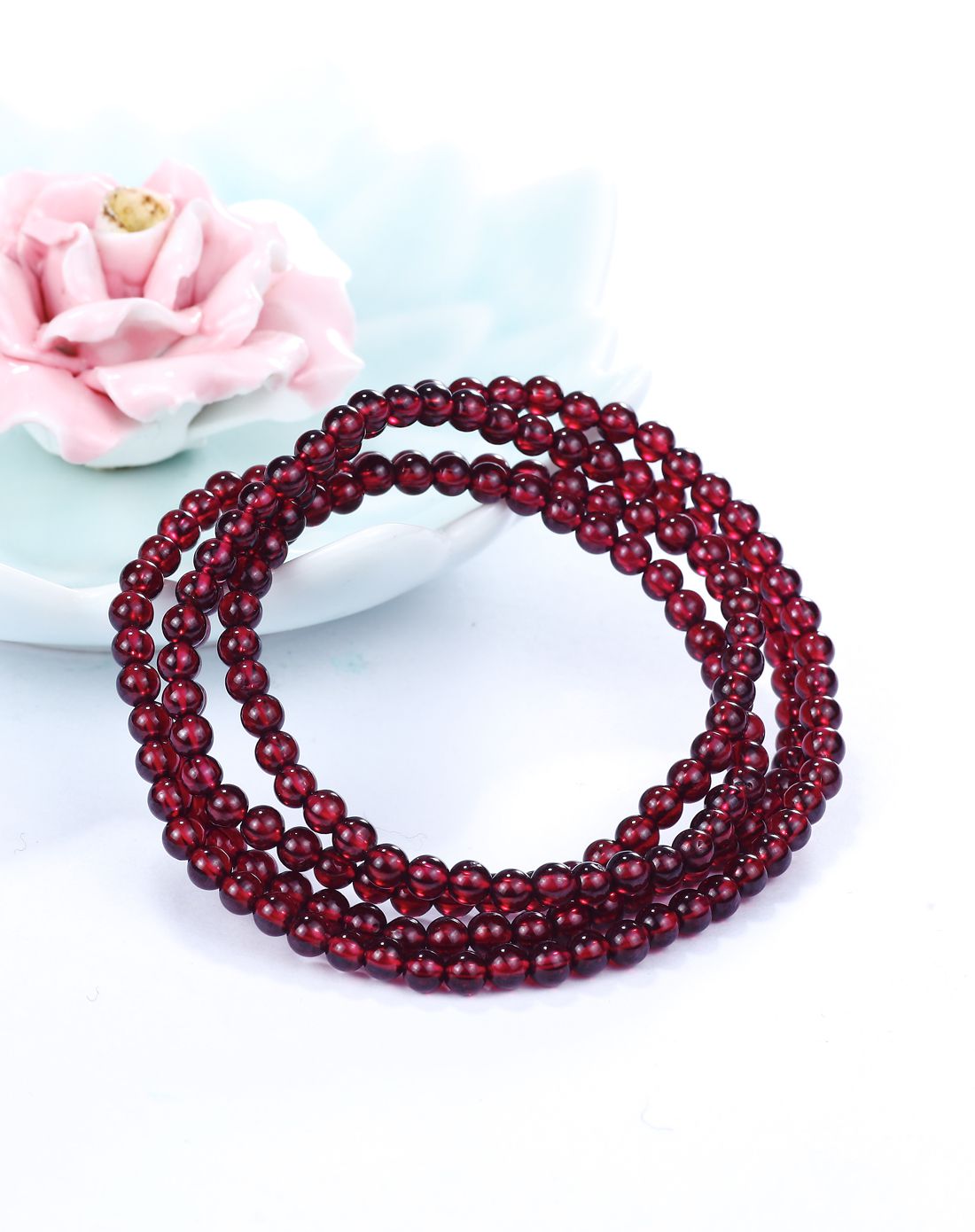 睿祥 纯手工编织石榴石手链