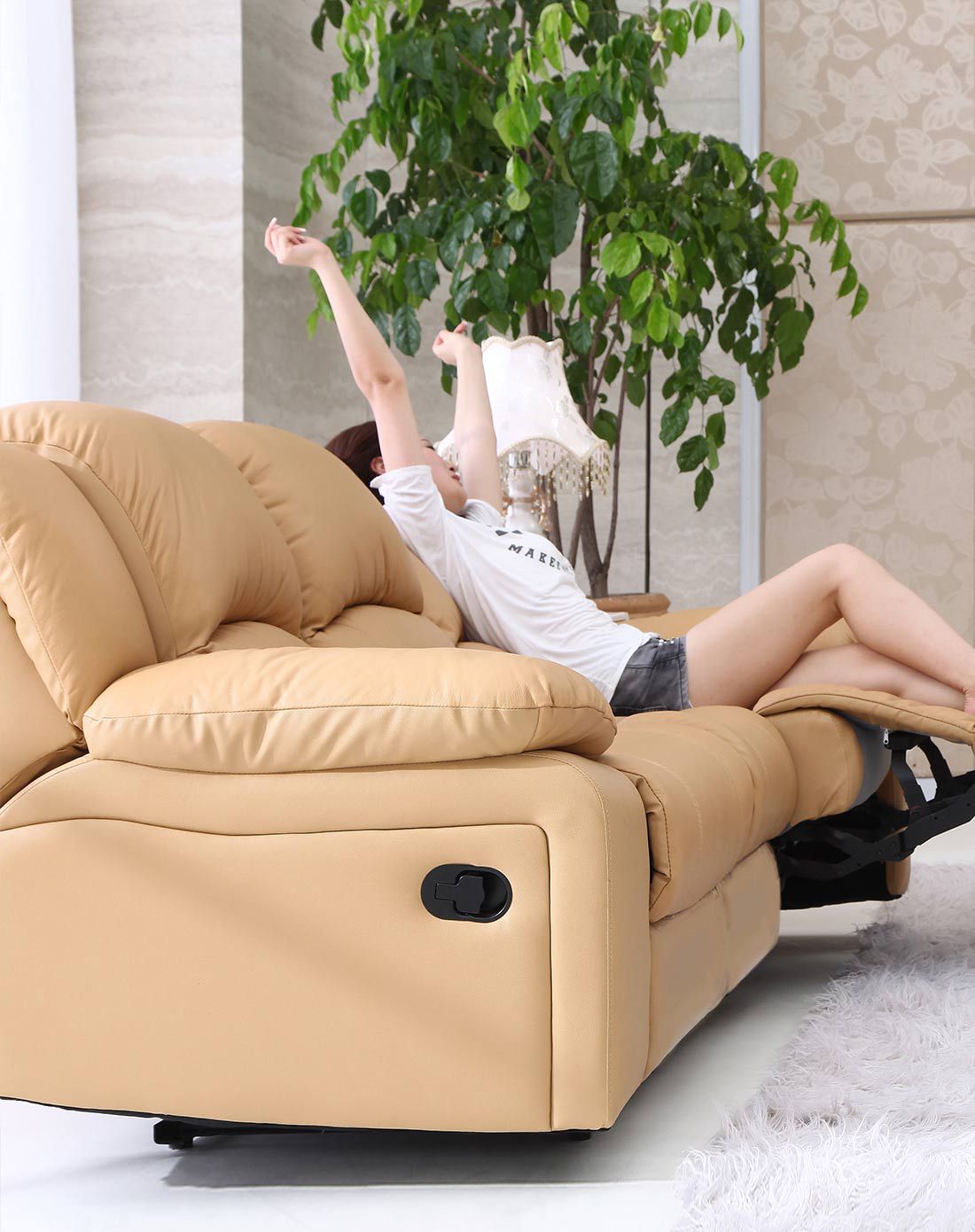 头等太空舱多功能 皮沙发客厅全套 电动