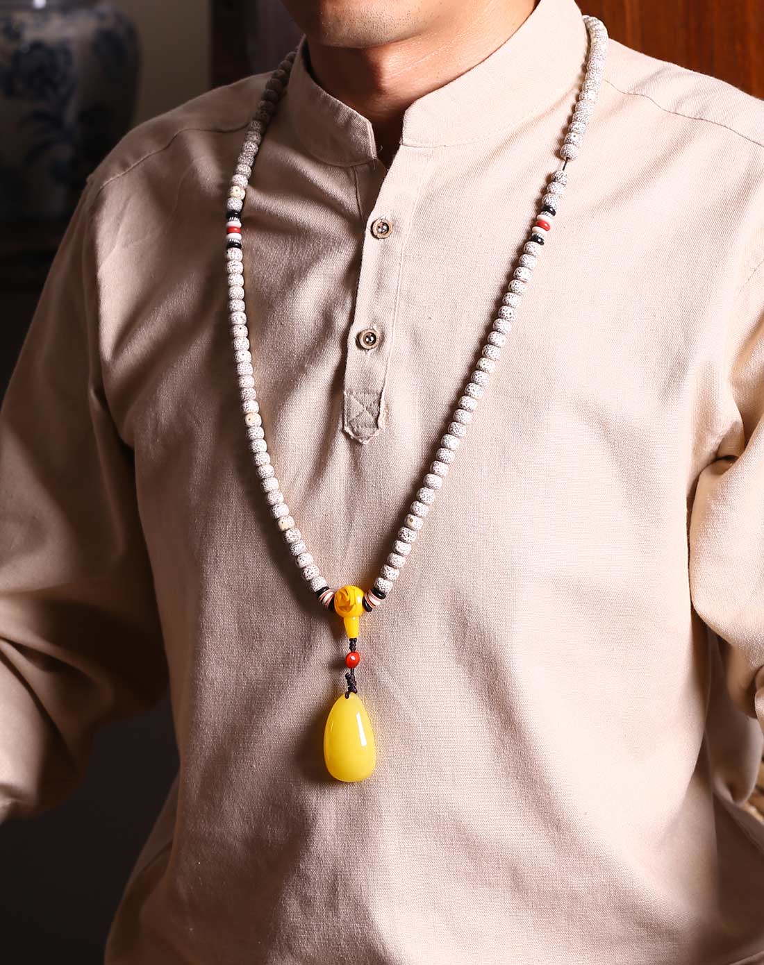 太阳之爱solar love文玩精品专场【独家】星月菩提配仿蜜蜡项链t1506