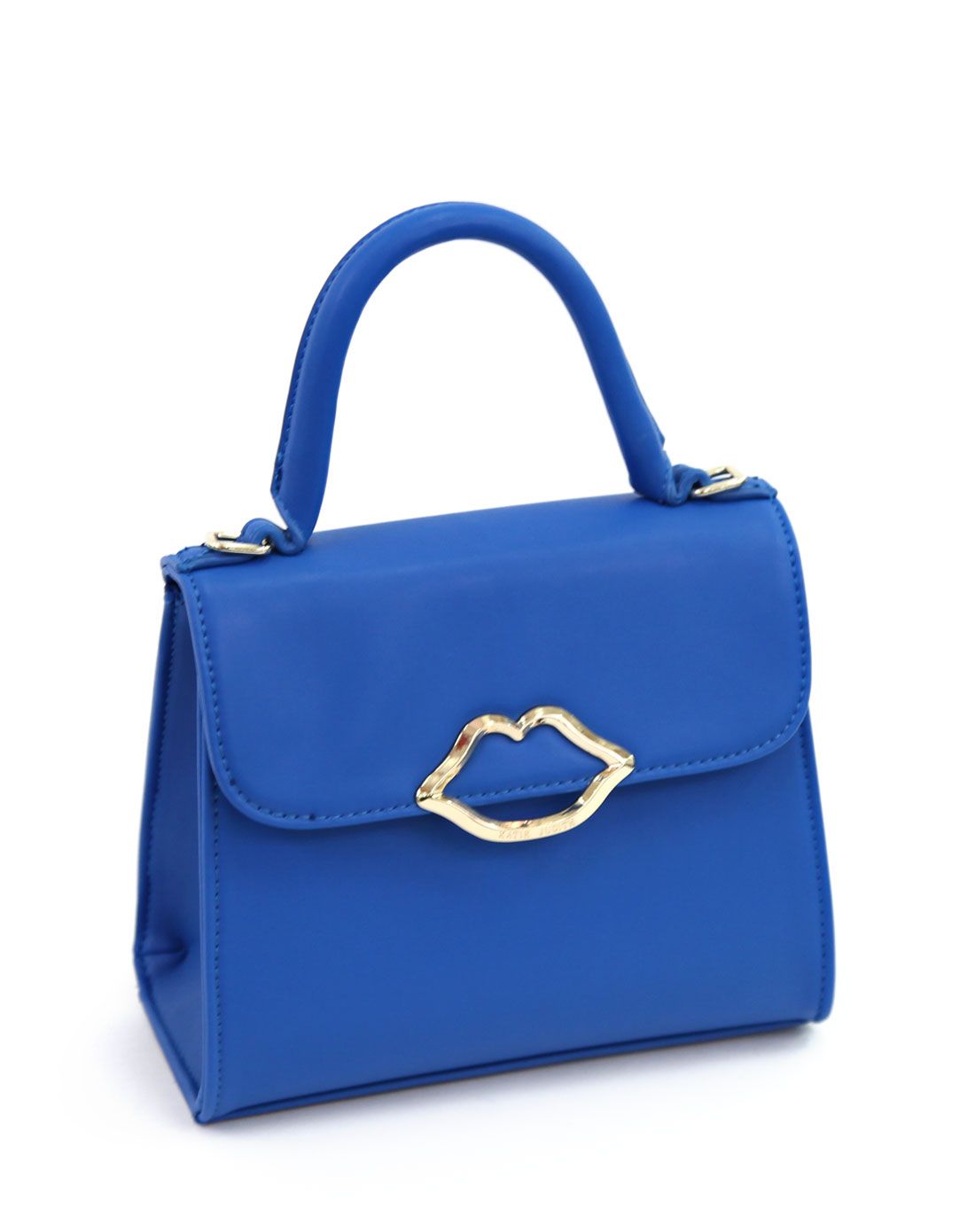 > katie judith蓝色唇扣气质手提包