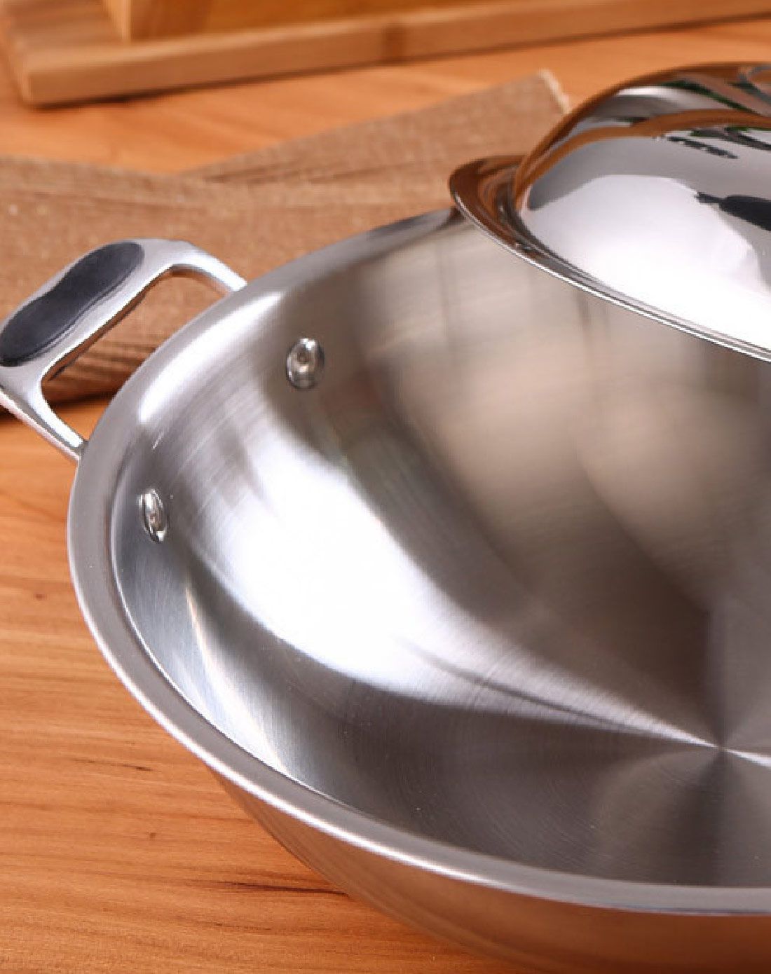 德世朗三层钢铂金炒锅