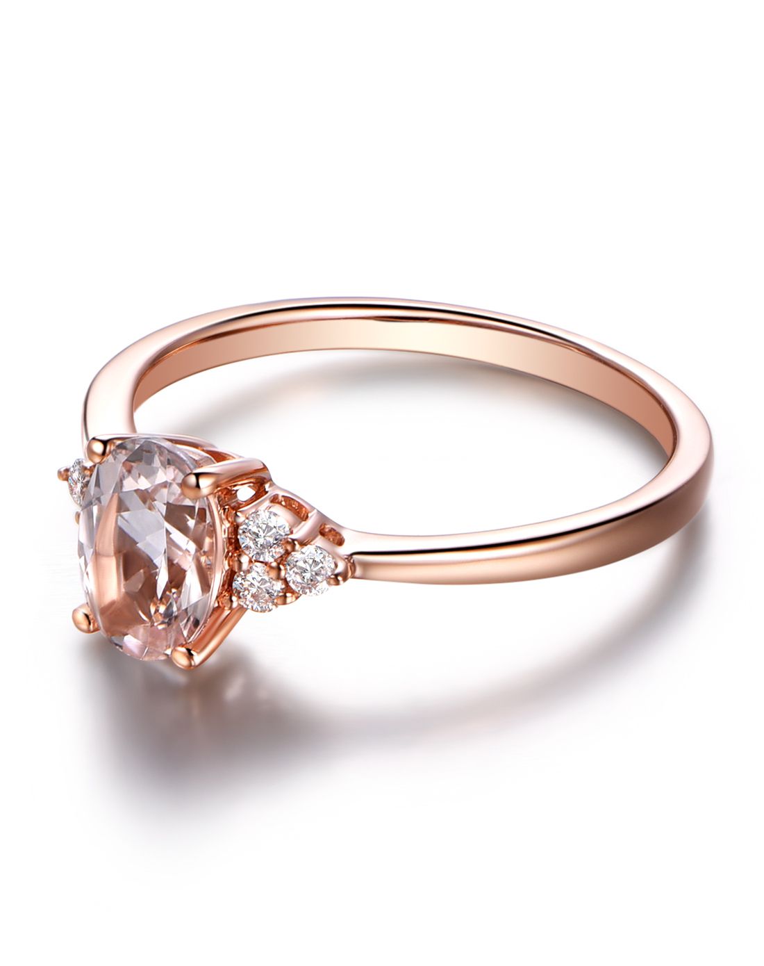 米莱0.85克拉摩根石18k玫瑰金女戒