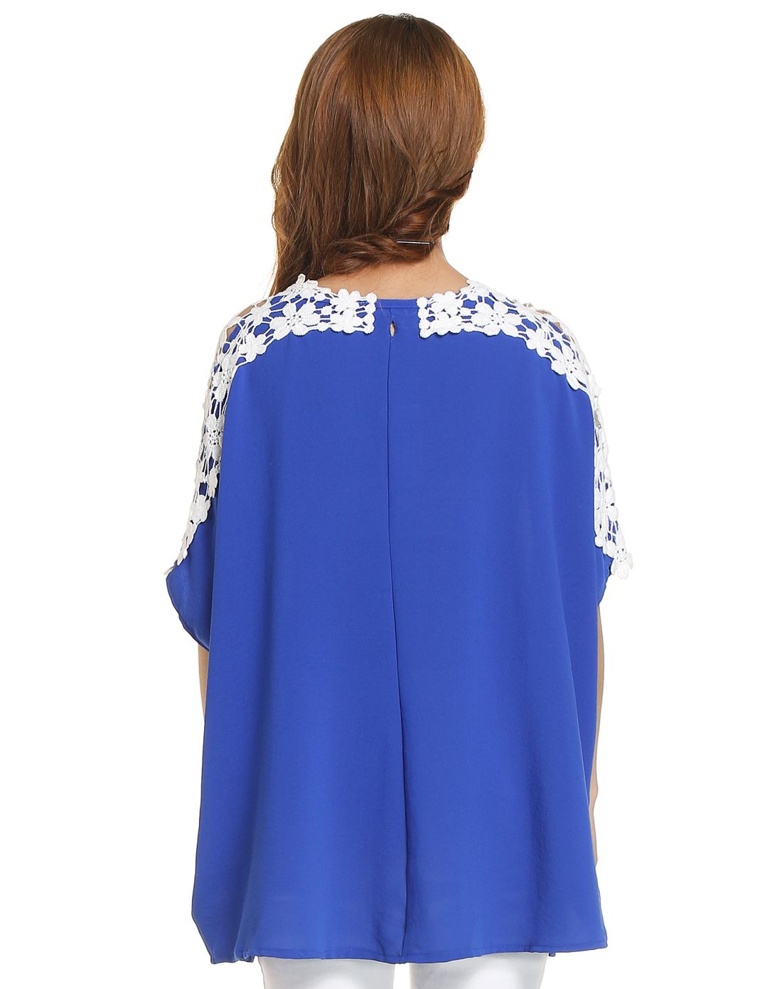 coiincos可恩可宝蓝色宽松舒适贴花上衣