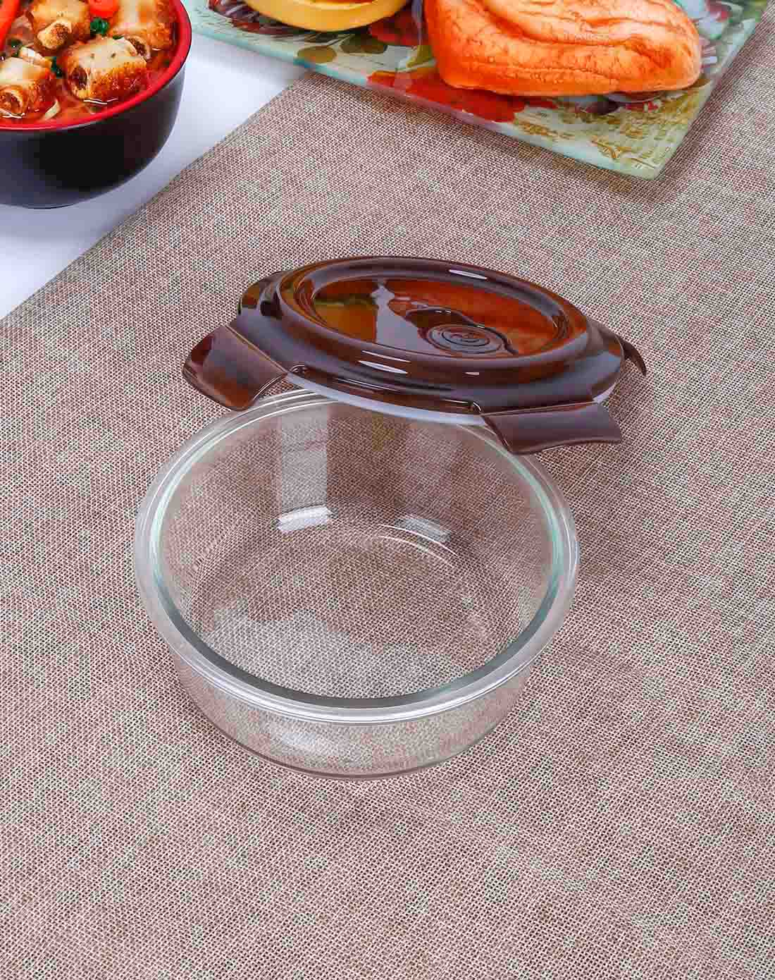 原装出口钢化玻璃保鲜碗圆形-950ml