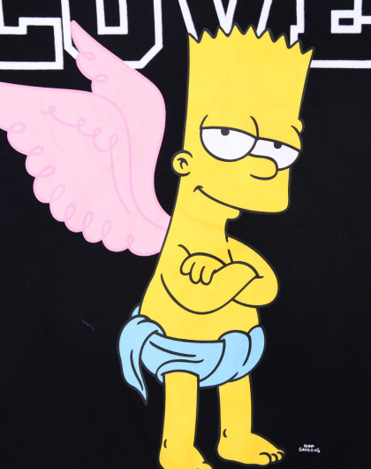 the simpsons辛普森联名系列 女款袖子拼接长袖t恤