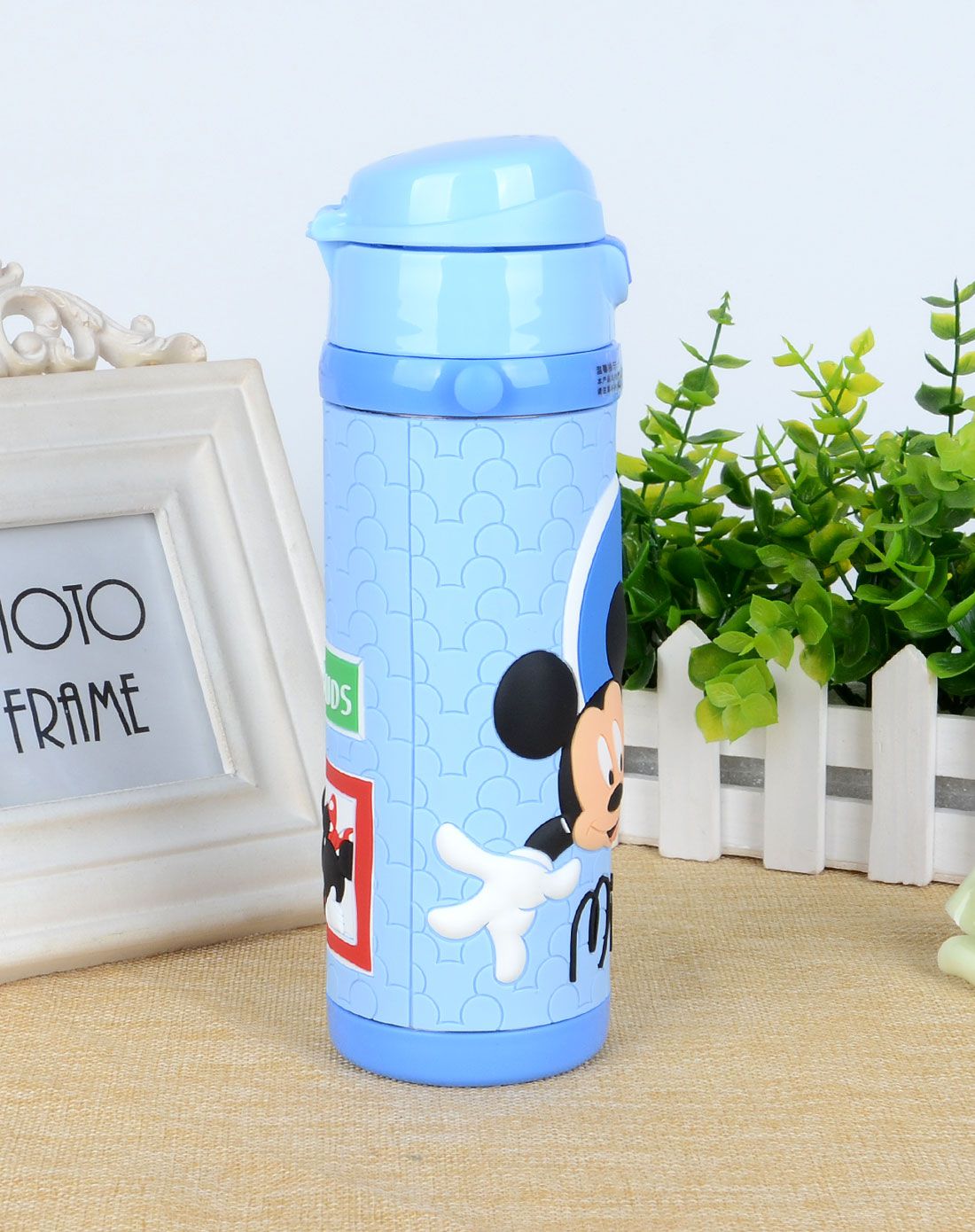 迪士尼中性蓝色米奇卡通吸管杯