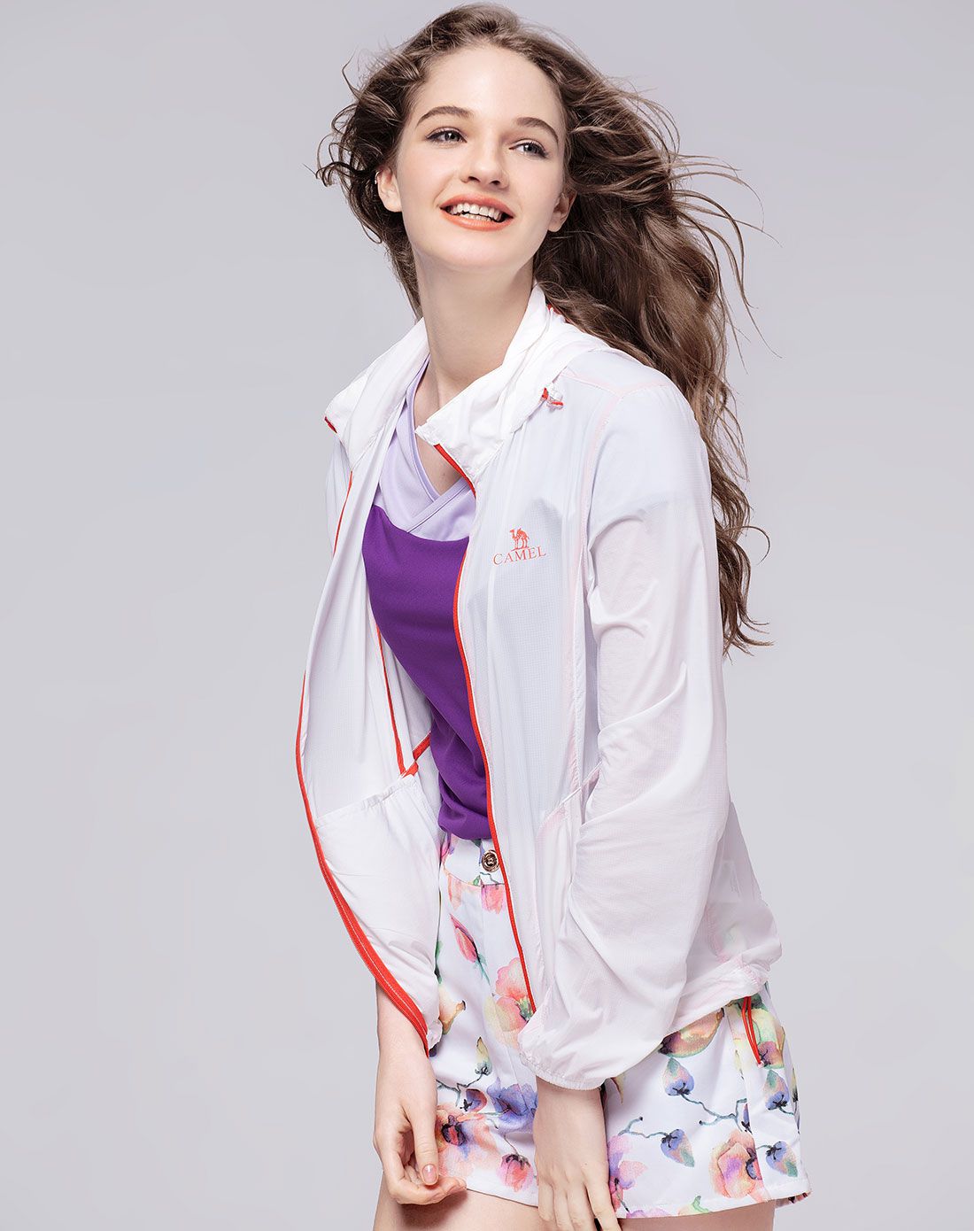 防风透气 女款白色皮肤衣(含皮肤袋)