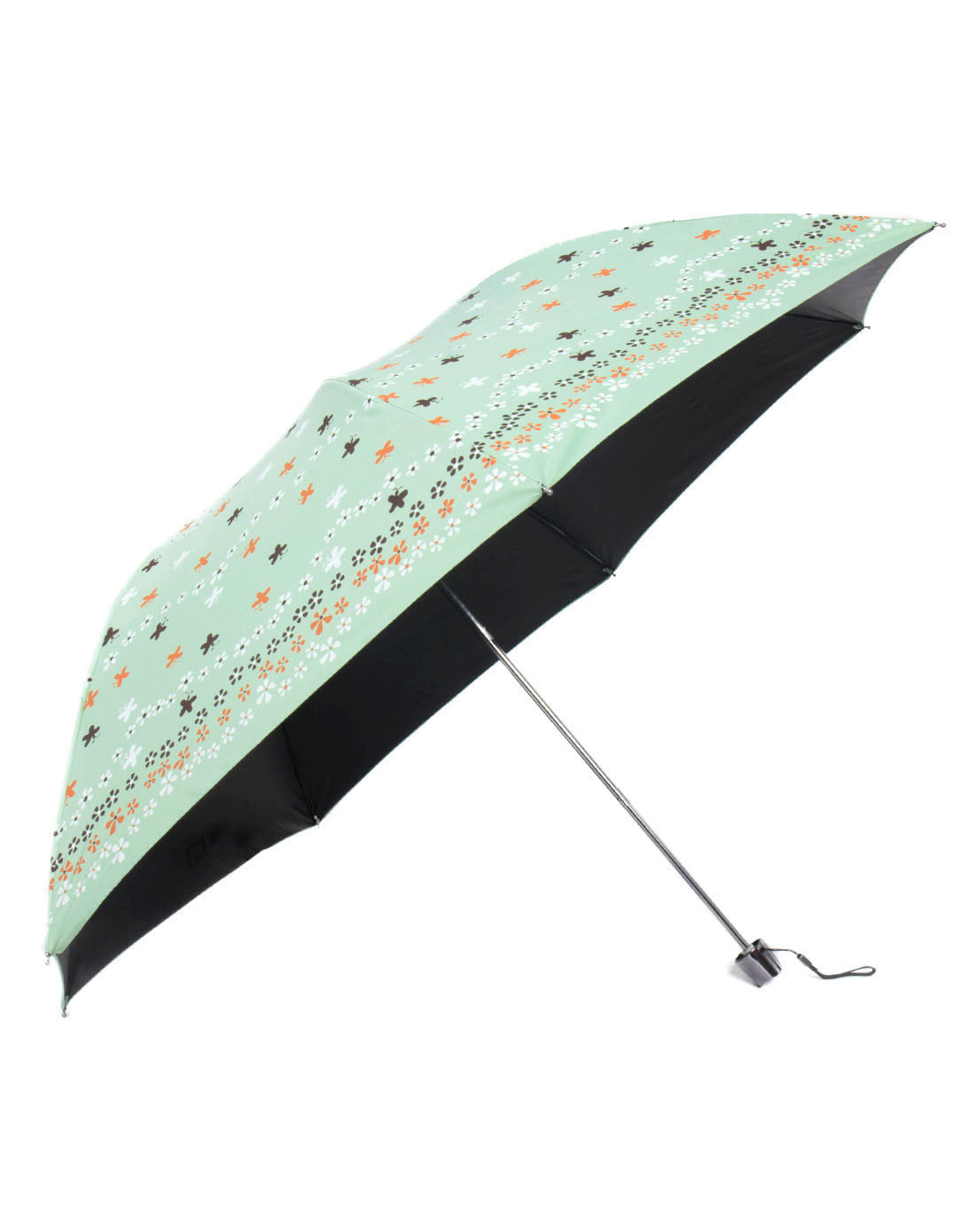 william&kate 高密度黑胶pg布三折蝴蝶小雪花超细铅笔晴雨伞