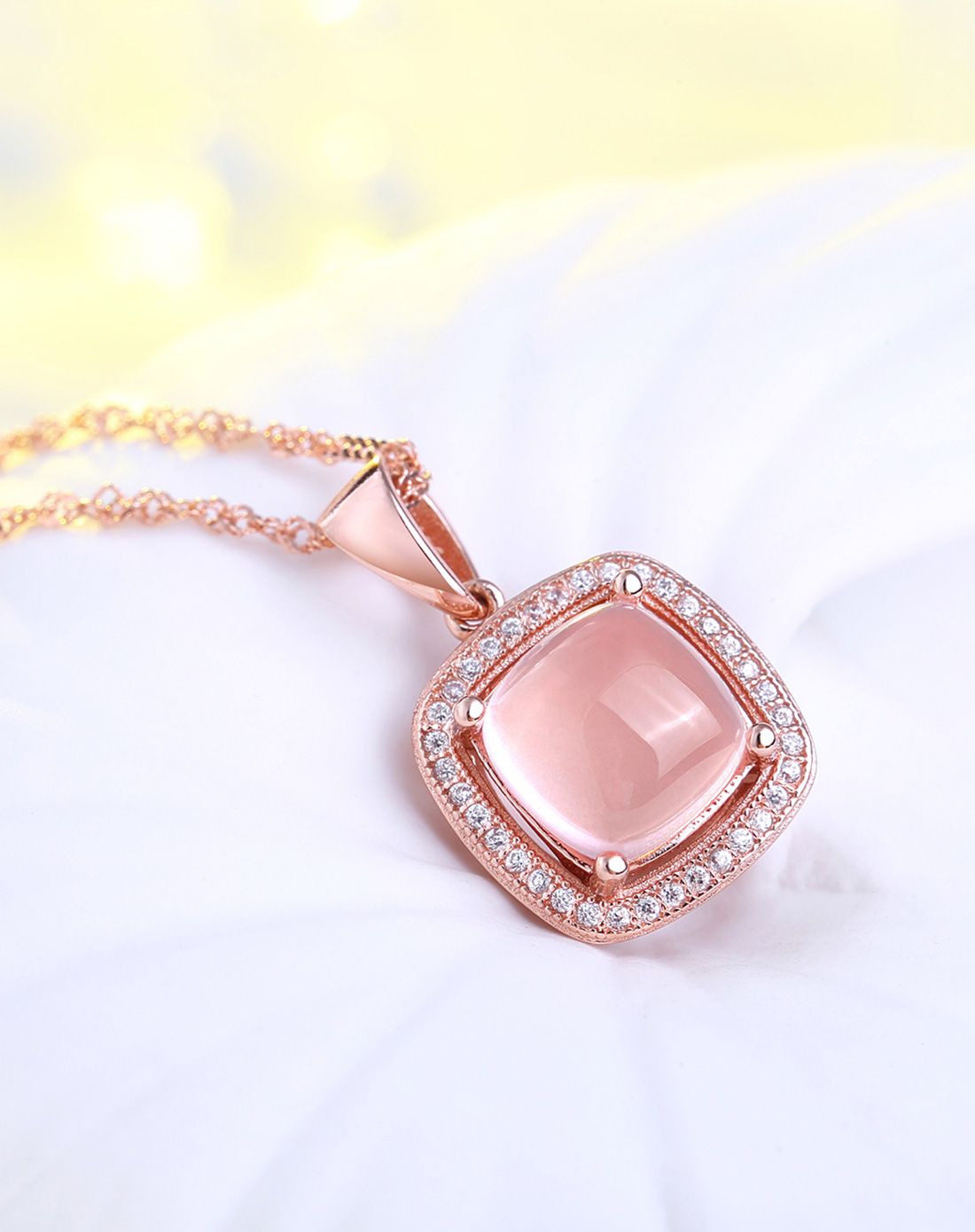 天然冰种芙蓉石项链 空间爱情 配证书