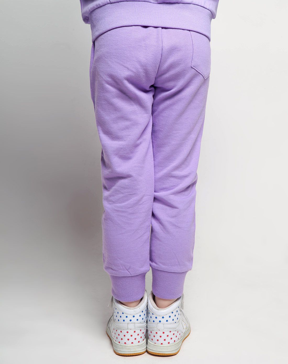 女童粉紫色长裤